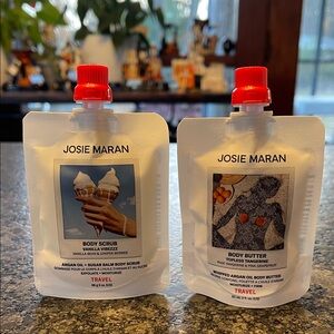 Josie Maran Body Scrub in Vanilla Vibezzz & Body Butter in Topless Tangerine
